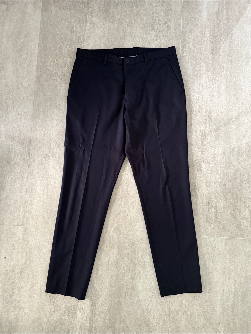 Zara Man Full Suit Navy Blue Slim Fit Jacket 38R Pants 31 Modern Tailored - Picture 8 of 13